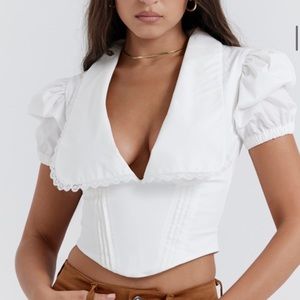 House of cb AUGUSTA  top white pic size xs